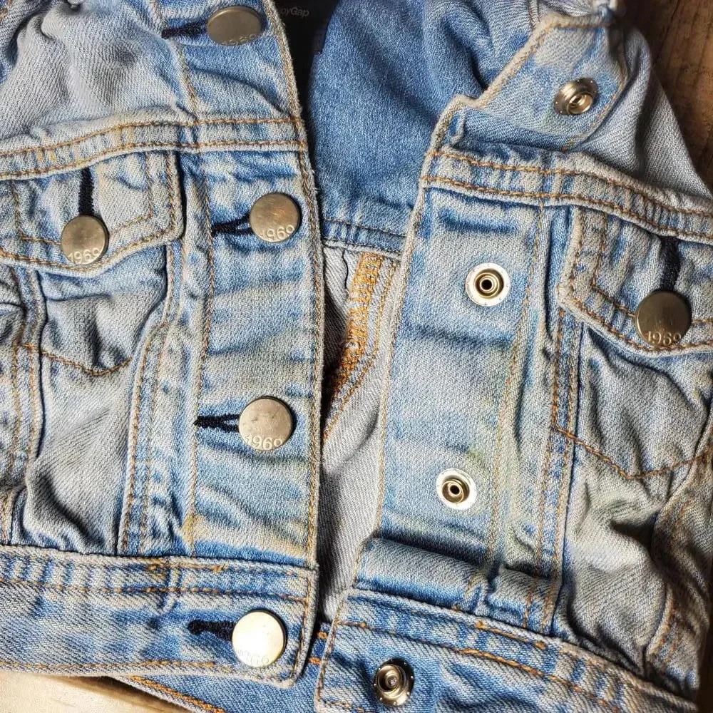 babyGap Toddler 18-24m Blue Jean Vest EUC 100% Cotton NWOT